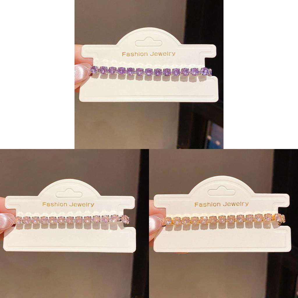 Geometric Zircon Square Link Bracelet For Women Elegant Fashion Gift For Her