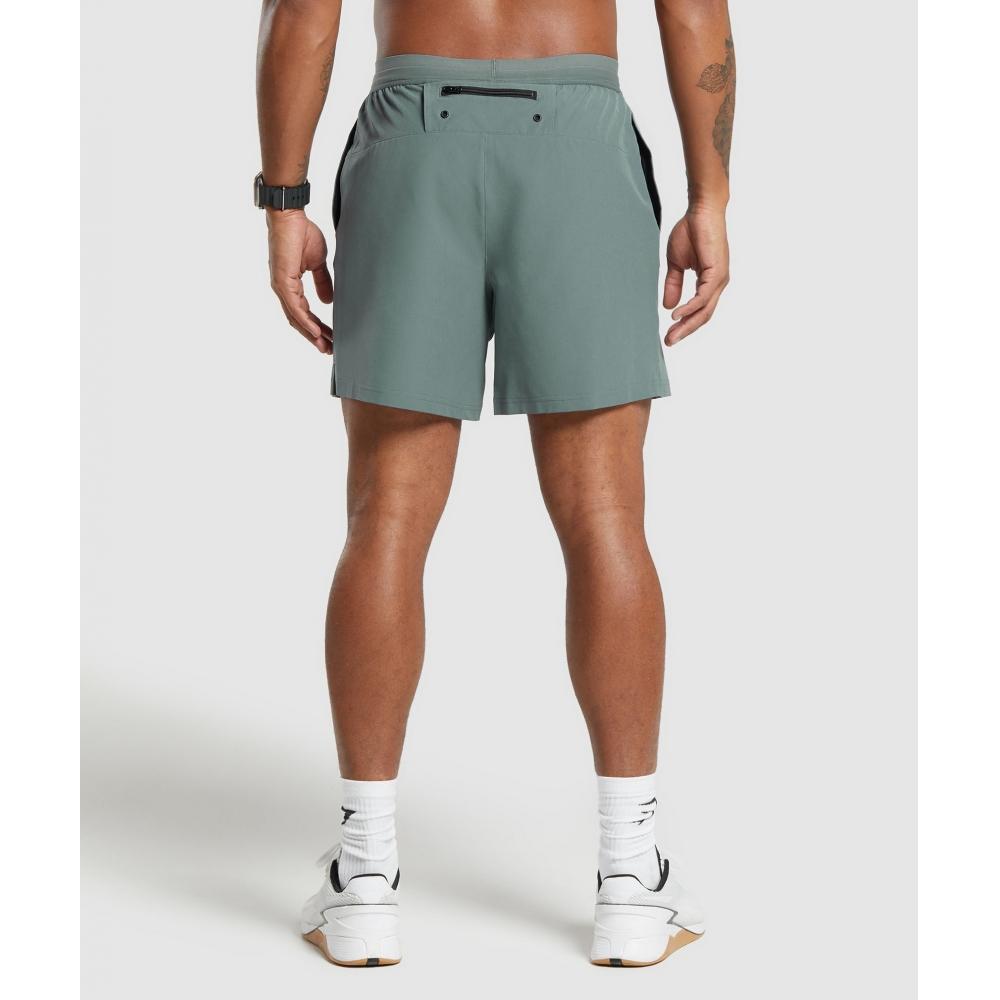 Gymshark Land To Water 6  Shorts Cargo Teal A5a6i Tbng