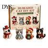 Sauberes, schmutzfreies Bastel-3D-Perlen-DIY-Set, Lebensechtes Weihnachtstier-Perlen-Set, Kreatives DIY-Kunst- und Bastelset, Handgefertigtes, Einfaches Stickset für