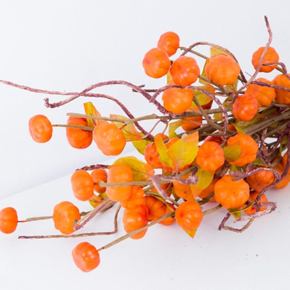 Real Touch Artificial Pumpkin Branches DIY Bouquets Fake Pumpkin Stems  Office Hotel Decor