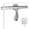 Stainless Steel Shower Squeegee Household Bathroom Doors Hanging Hooks Window Mirror Glass Silicone Scraper Cleaning Tool