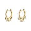 Gold Filled Silver Color Hoop Earrings For Women Stud Earring Zircon Piercing Drop Earings Personalized Jewelry Wholesale