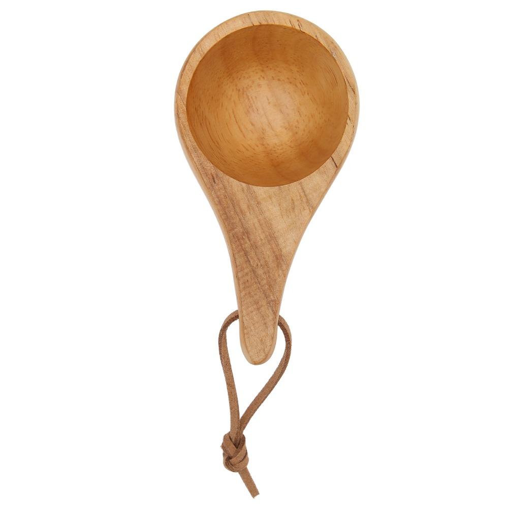 Kaffeetasse aus Kautschukholz, nordischer Stil, Holztasse, Wikinger-Kaffeetasse, tragbare Holztasse für Partys