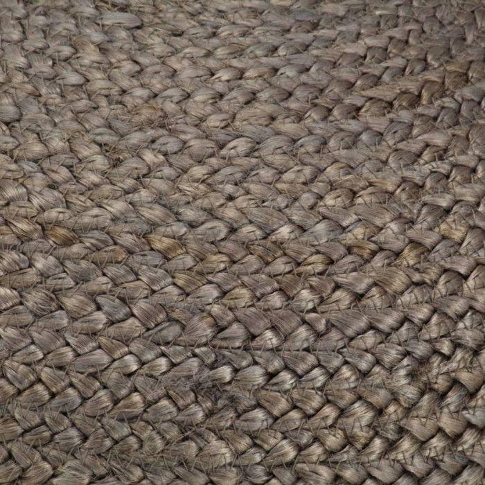 Pouf - vidaXL - Fait à la main - Gris clair - 45 x 30 cm - Jute