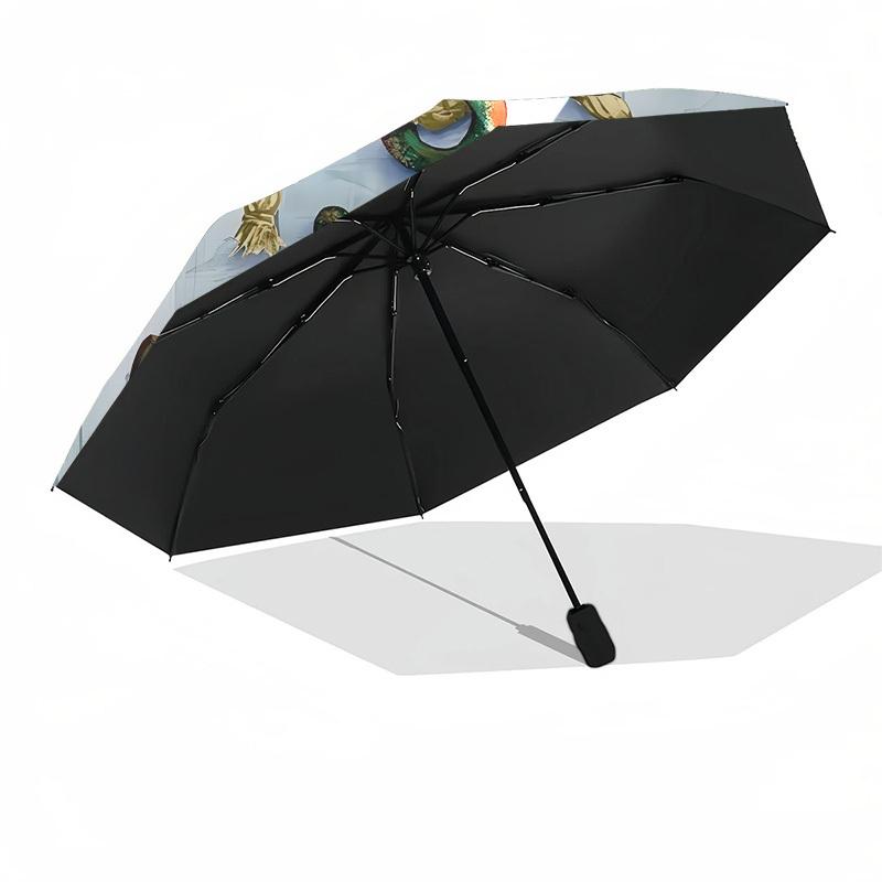 1pc Nautical Decor with Anchor, Shells, and Coral Umbrella with Plastic Handle,Suitable for All Seasons Home Travel Outdoor UmbrellaDD1403