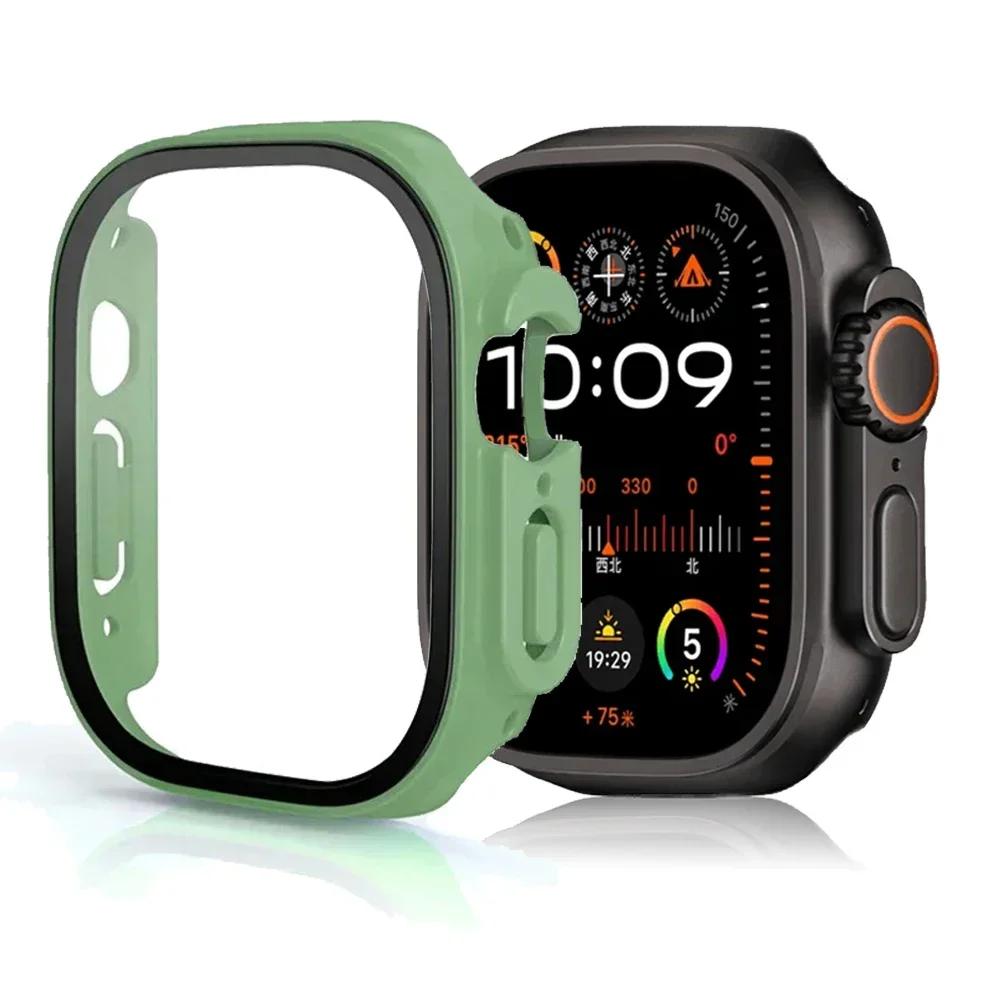 Tempered Glass+Cover For Apple Watch Ultra 3 2 1 49mm PC Bumper Screen Protector Case for iWatch Series Ultra 3 49mm Accessories