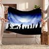 The Lord of the Rings Printed Flannel Blanket, Skin Friendly Warm Throw for Indoor Couch Bed Daily Use