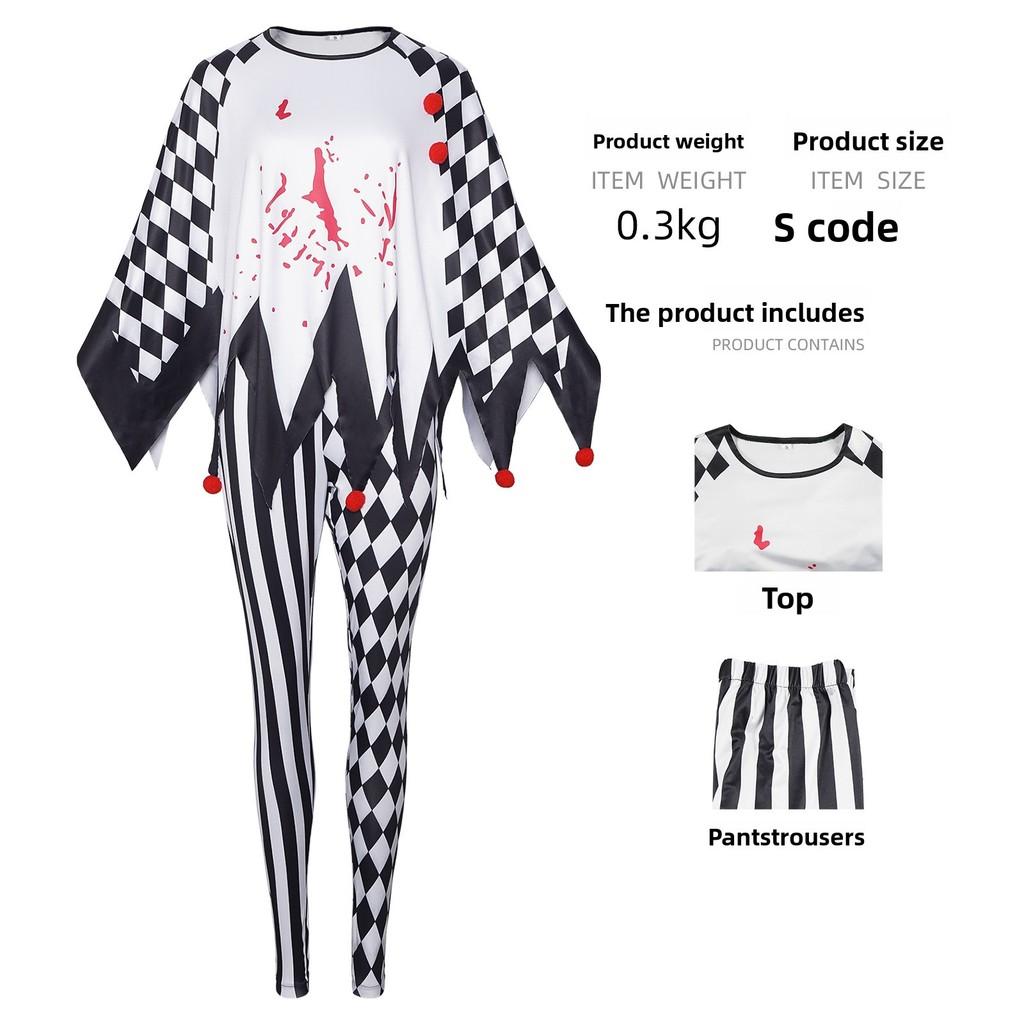 Harleen Quinzel Witch Festival Clown Cosplay Costume For Halloween Stage Performance XXXL