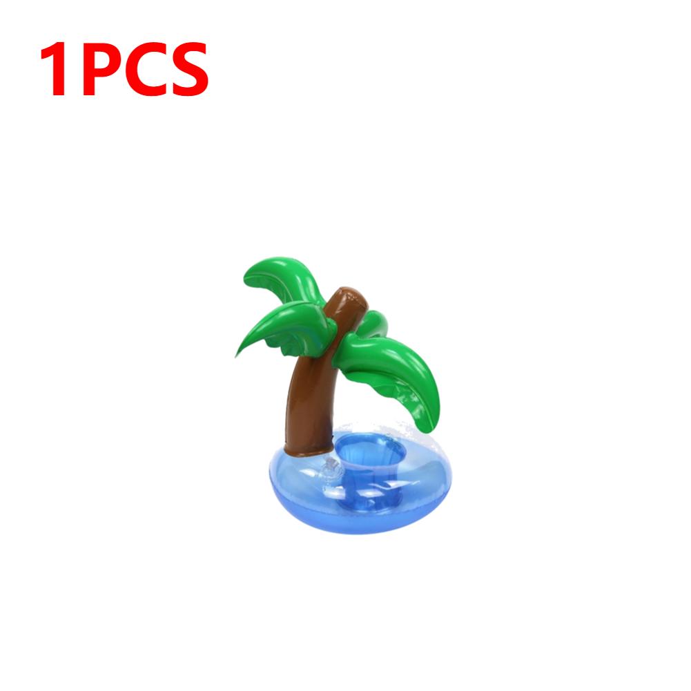 1-5PCS Inflatable Cup Holder Coconut Tree Style Inflatable Drink Coasters Cup Holder Float Cup Stand Pool Accessories