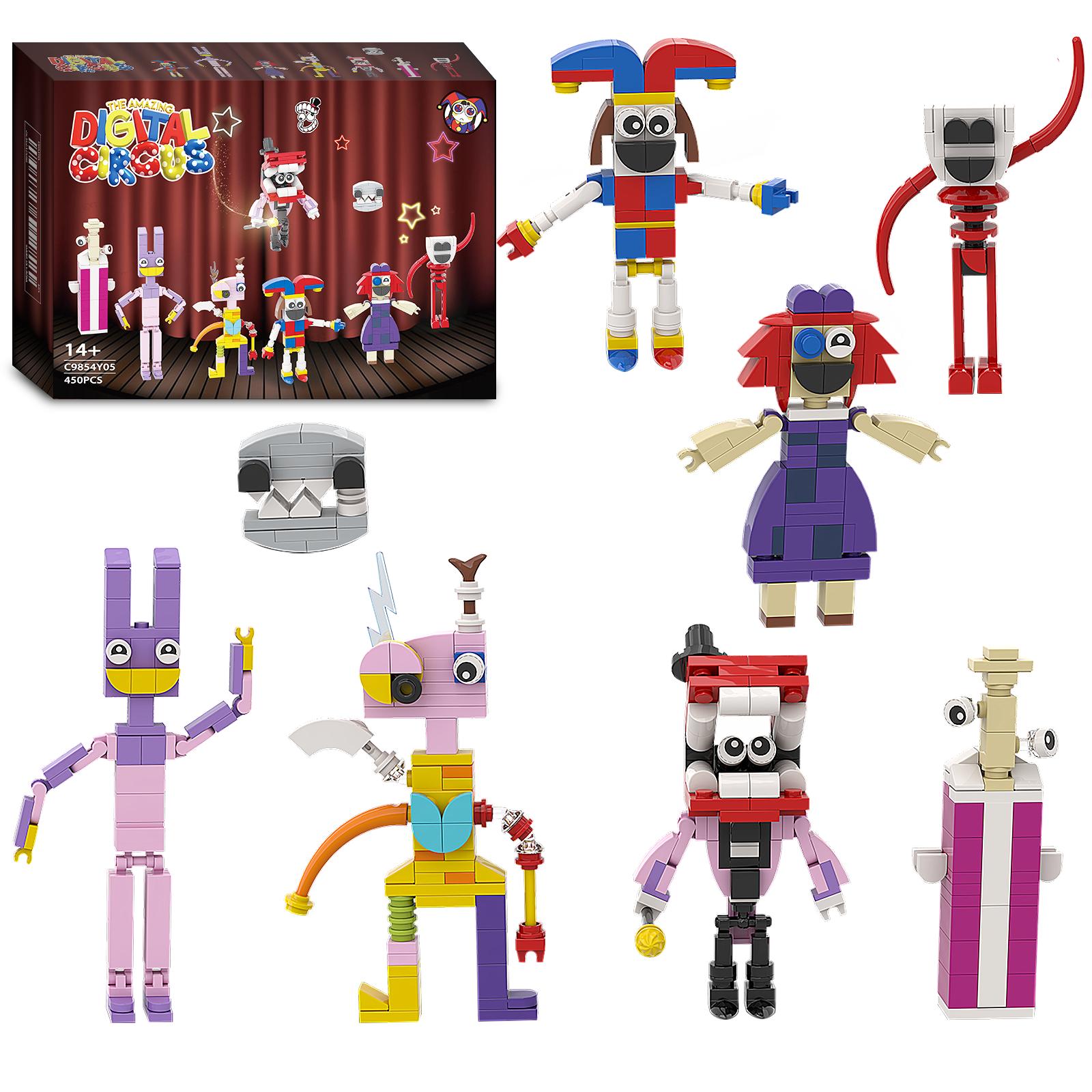 

Набір будівельних блоків «Дивовижний цифровий цирк» (8 шт.), Модельний набір, Фігурки з жахливого анімаційного фільму, Подарунки для дітей та дорослих(450 ШТ.)