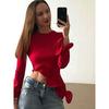 European and American Sexy Fashion Long sleeve Plastic DIY Top T-shirt Women Sexy Blouse T-shirt Top Tee