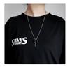 Trendy Titanium Steel Men's Dog Tag Necklace - Hip-Hop Style Pendant Chain