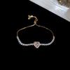 Zircon Flower Simple Niche Bracelet Light Luxury High Sense Fashion Versatile Bracelet Temperament Personalized Jewelry Women