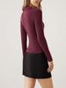 Autumn/Winter Lapel Pleated Long Sleeve Slimming Base Layer Pullover