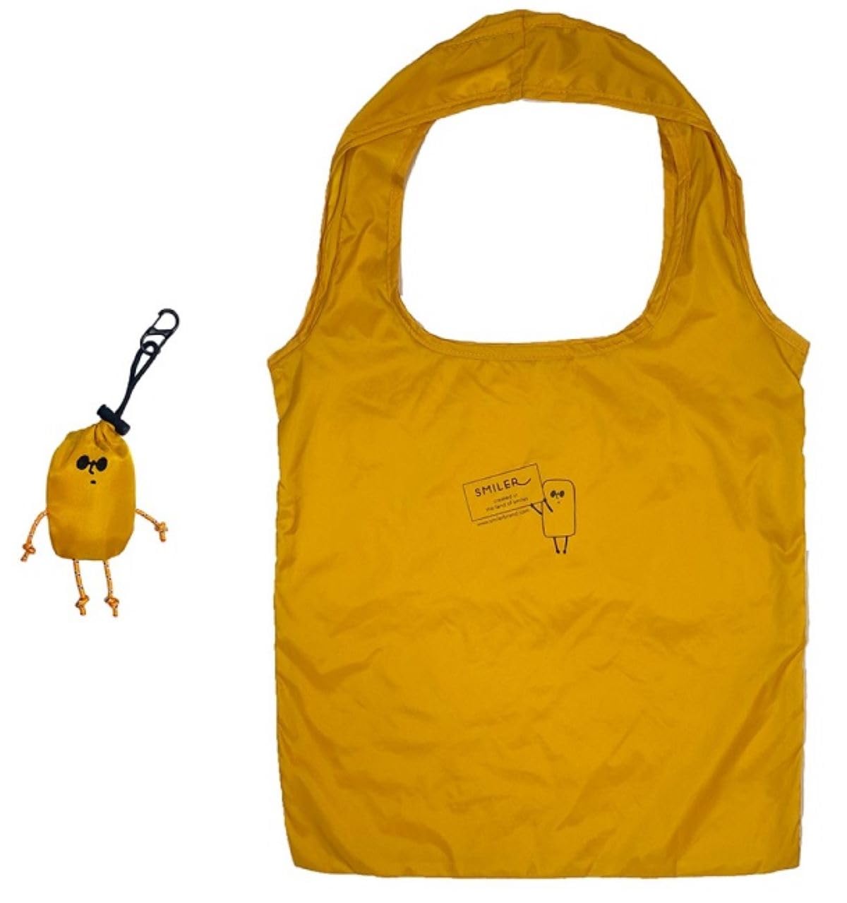 

Еко сумка на брелоку ECO BUDDY BAG Складна підвіска-шарм Компактний компаньйон Сумка для покупок Сумка через плече Стильна Водовідштовхувальна Легка Унісекс [SMILER]