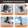 Adjustable Roof Mount Holder Kit For Starlink V2 Antenna Satellite Dish Installation Bracket Support Accessories For SUV