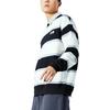 Li-Ning Série Mode Sportive Printemps/Été 22 Sweat à Manches Longues Col Rond Rayé Color Block Sweatshirt Unisexe Noir Blanc AWDS537-1