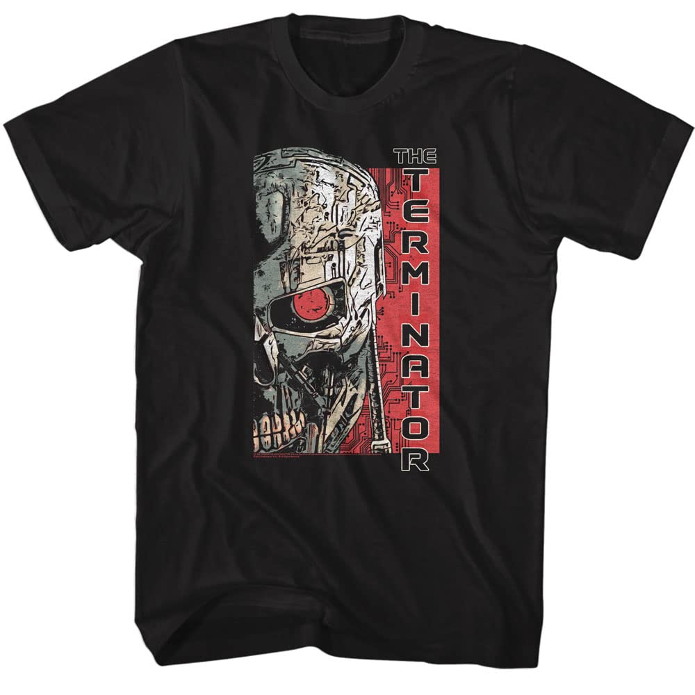 T-shirt Unisex Estiva Terminator con Stampa Retro Film d'Azione Sci-Fi Manica Corta Casual Streetwear Edizione Larga T-shirt
