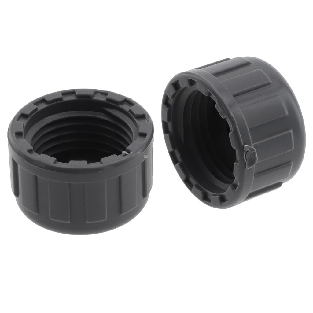 2pcs PVC Female Thread End Cap Connector 20mm/25mm/32mm Hose Connector With Rubber Seals Water Pipe Connector Fittings