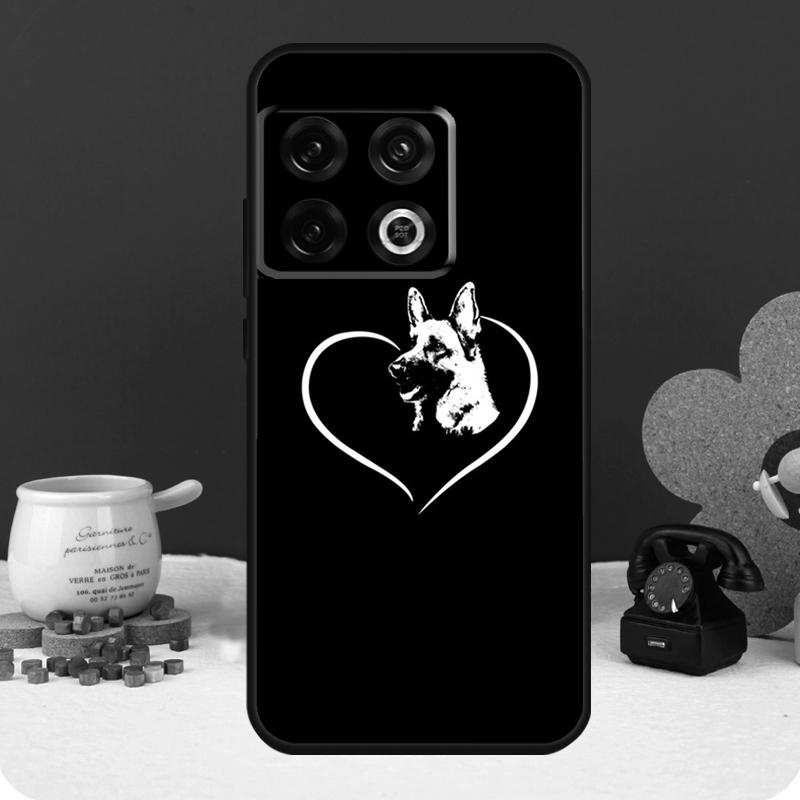 Cartoon German Shepherd Dog Cover For OnePlus 13R 13 12 12R 11 10 Pro 8T 10T OnePlus Nord 4 CE 2 3 Lite N10 N20 N30 Case
