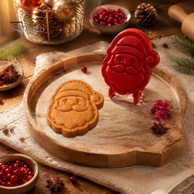 Narzędzia do pieczenia na Boże Narodzenie Ręczna forma do tarty, Plastikowe akcesoria do ciasta Prezent Równo wycinające wykrawacze do ciastek Dekoracje świąteczne DIY