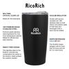 RicoRich Stainless Steel Tumbler with Vacuum Double Black Lid, Insulated, Wall, 540ml, (RRWB08-BK)