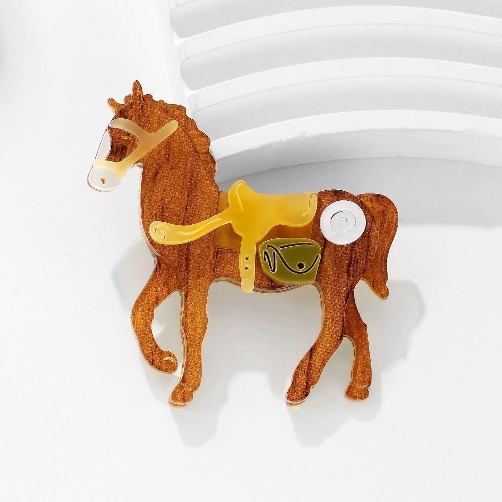 Personality Horse Brooches Elegant Pony Badge Pin Fashion Zodiac Horse Pins New Year Gifts