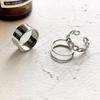 Adjustable Three-Piece Korean Open Ring: Trendy Hip-Hop Style, Versatile Fashion for Women