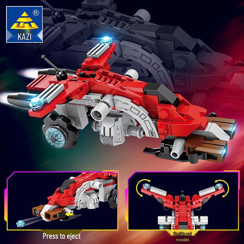 KaiZhi Sci-Fi Spaceship Ejector Gun Building Blocks Toy: Educational 8-Style Assembly Set for Boys Box Size: 19x9.4x4.5cm