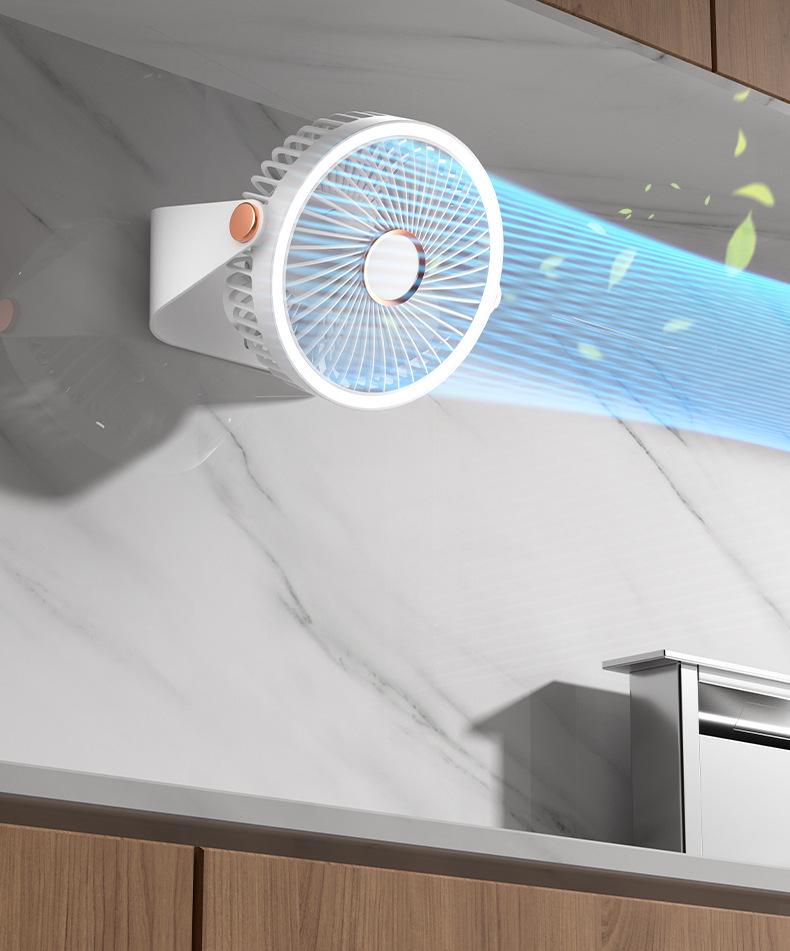 2026 Portable USB Charging Clip-on Desktop Fan with Light for Dorm Use