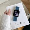 Compatible Denim Leather Band for Apple Watch Series S11, S10, iWatch 9876SE, Huawei FIT4, Xiaomi 9 Pro
