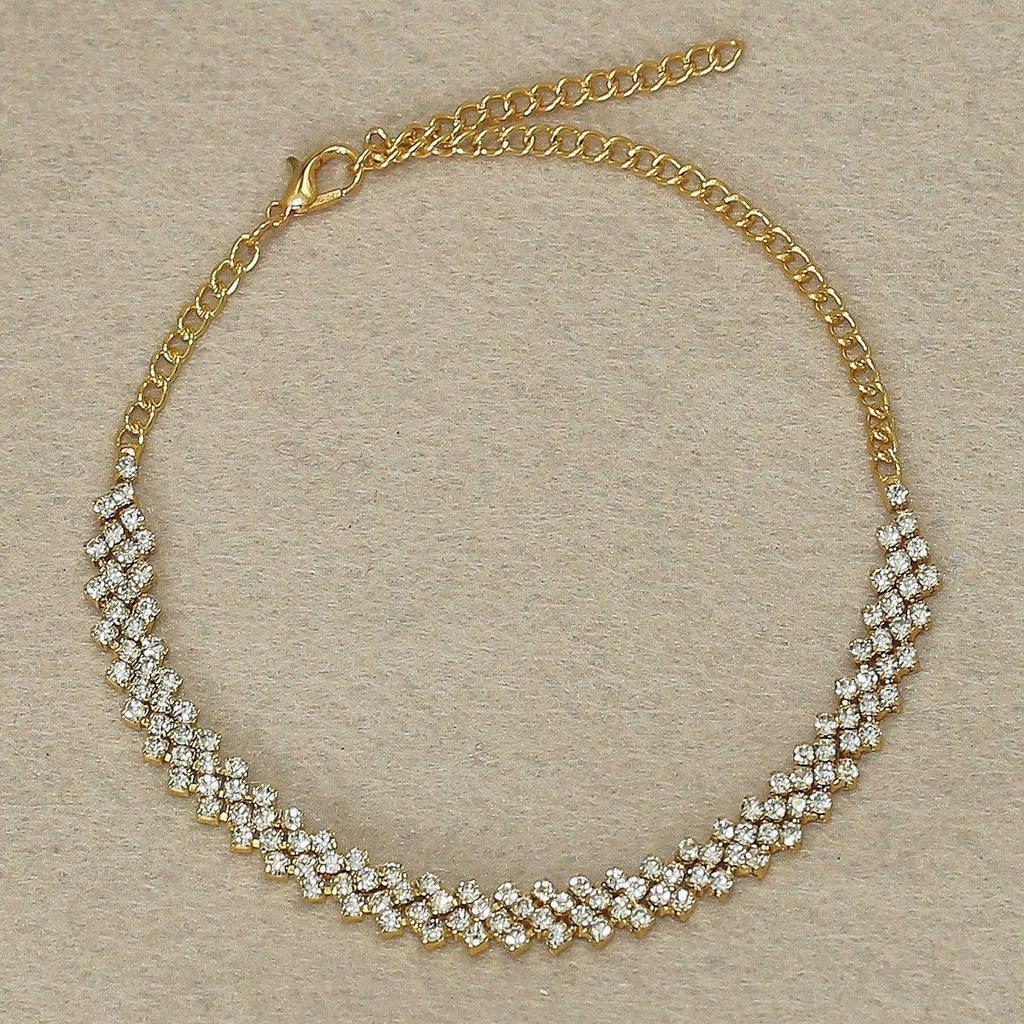 Irregular Diamond Rhinestone Gypsy Beach Anklet