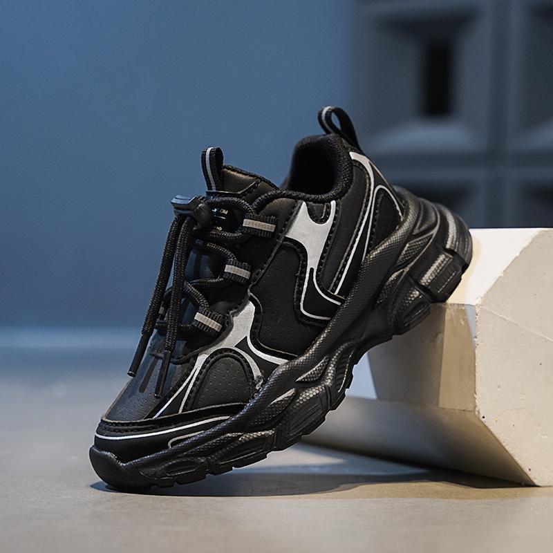 2025 Autumn New Dad Shoes Boys Korean Version Breathable Wear-resistant Fashion Casual Shoes Student Running Sports Shoes