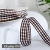 1cm Solid Color Plaid Ribbon for Cake Box Packaging and Decoration