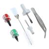 6 uds./juego Kit de Herramientas de Limpieza y Reparación para Máquinas de Coser Destornilladores Cortos de Cabeza Plana y Phillips Cepillo de Doble Cara Manual Portátil para Mantenimiento