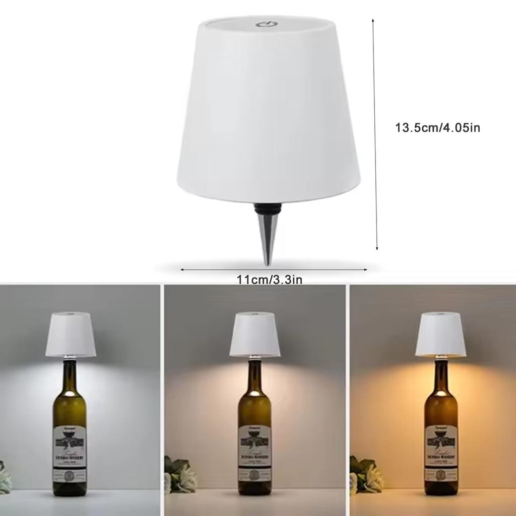 LED Wine Bottle Light Tri-colour Dimmable for Living Room Bedroom Desktop Restaurant Dining Table Indoor Decorative Lighting