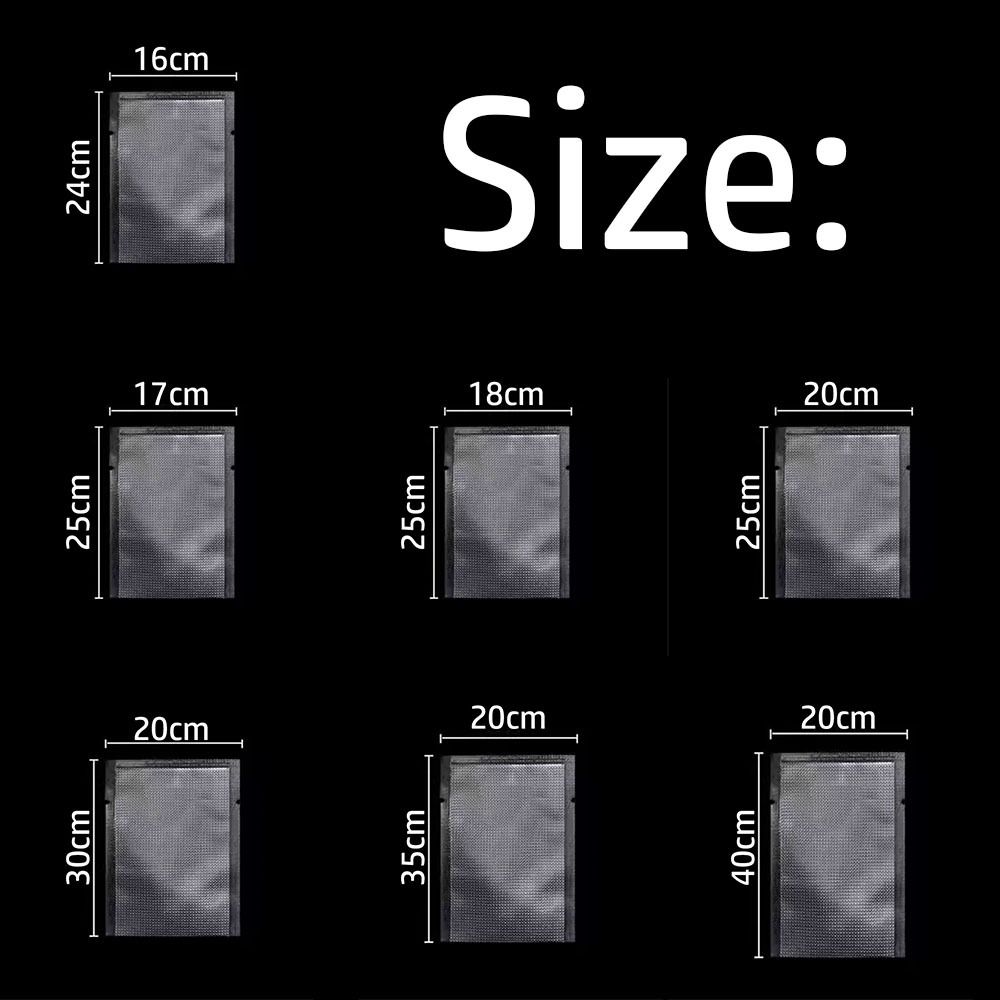 20Pcs High Quality Clear Embossed Vacuum Bags Heat Sealing Frozen Heatable Food Saver Bags Vacuum Sealer Bag for Vac Storage