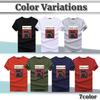 BUZZxSELECTION Short Sleeve with a Stylish Black Cat Print 04 Men's T-Shirt (BSTS041, Khaki, XL)