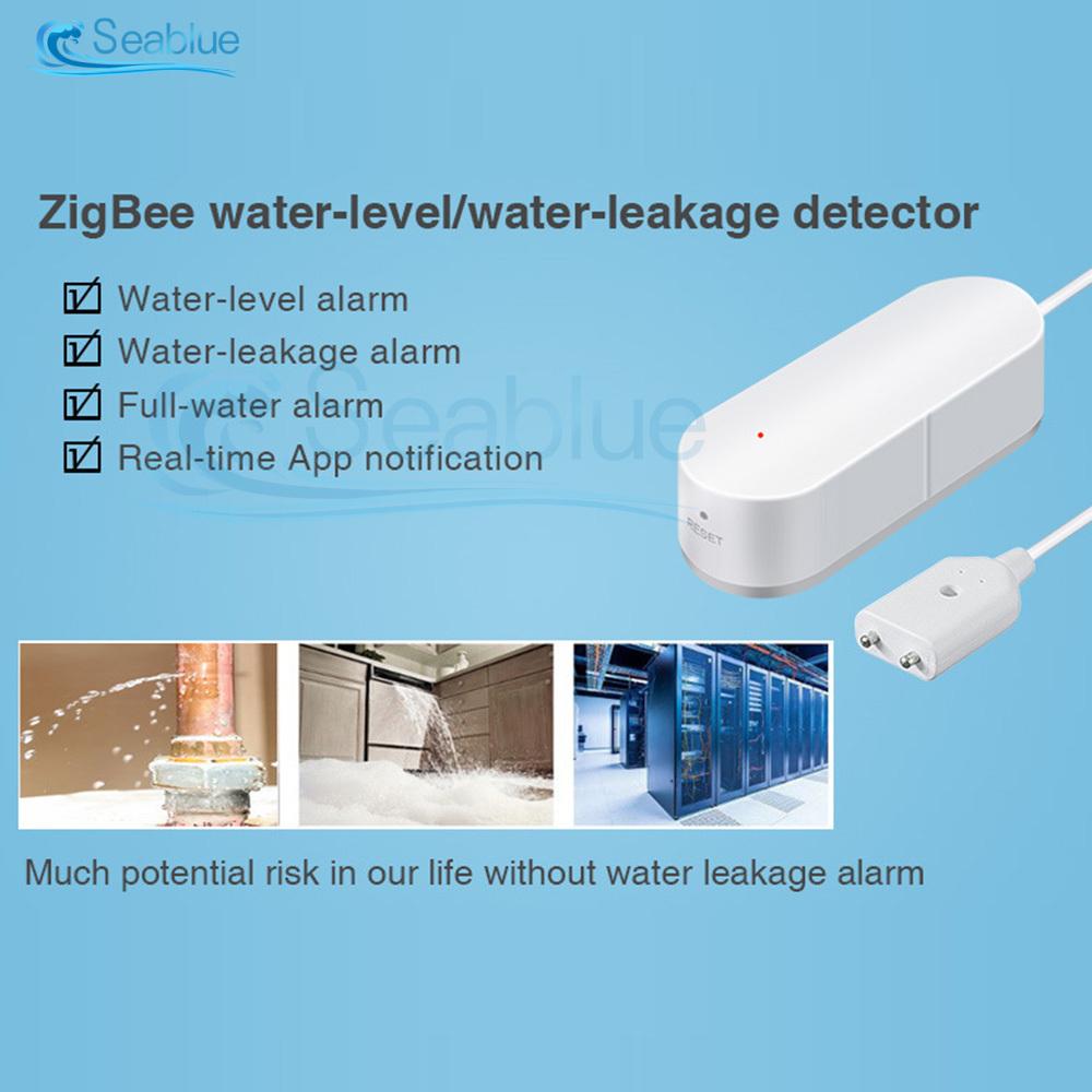 eWelink Zigbee Water Leakage Sensor Remote Monitor Flooding Sensor Tuya Waterproof Water Leak Detector Overflow Alert Smart Home
