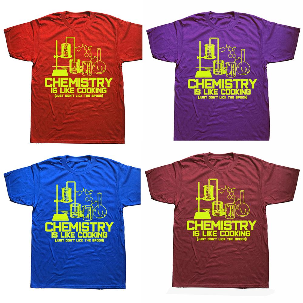 Funny Chemistry Is Just Like Cooking Graphic T-shirts Tshirt Men Women's Fashion Casual Oversized 100% Cotton T Shirt
