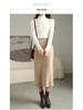 Women's Slim Fit Vertical Stripe Wool Midi Skirt - Versatile Cashmere Knit