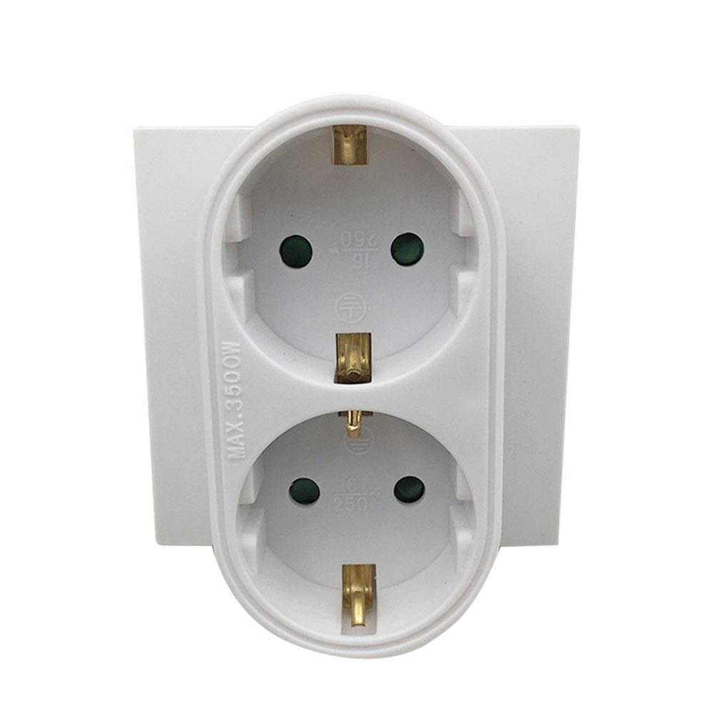 1 To 2 Way European Conversion Plug Socket Adapter EU Standard Expansion Power Adapter Socket Extension Plug Converter
