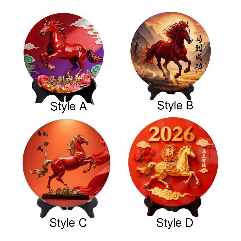 Horse Year Photo Frame Decorations Wooden Desktop Ornament Home Decor Home Decor Ornament  Office