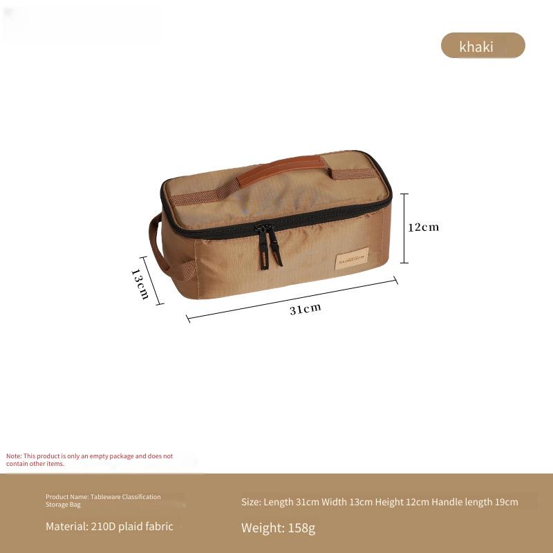 1pc 31x13x12cm Outdoor Picnic Utensil Cup Storage Bag Stove Gas Cylinder Storage Bag Miscellaneous Bag Handheld Sorting Bag