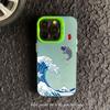 Color Silver Good Luck Koi Is Suitable for Apple 15 Mobile Phone Case iphone14plus/12Promax/11/13