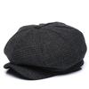 56-58Cm 58-60Cm Thickened Winter Wool Tweed Octagonal Hat Big Size Beret Dad Felt Newsboy Cap Male Leisure Ivy Caps Man