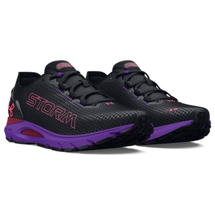 Under Armour Hovr Sonic 6 Comfortable Shock Absorption Durable Low-Top Running Shoes Women Sneakers Black 3026553-001