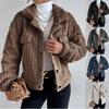 Winter Rabbit Fur Padded Jacket with Stand Collar Casual Fleece Shirt Women's Thick Plush Coat