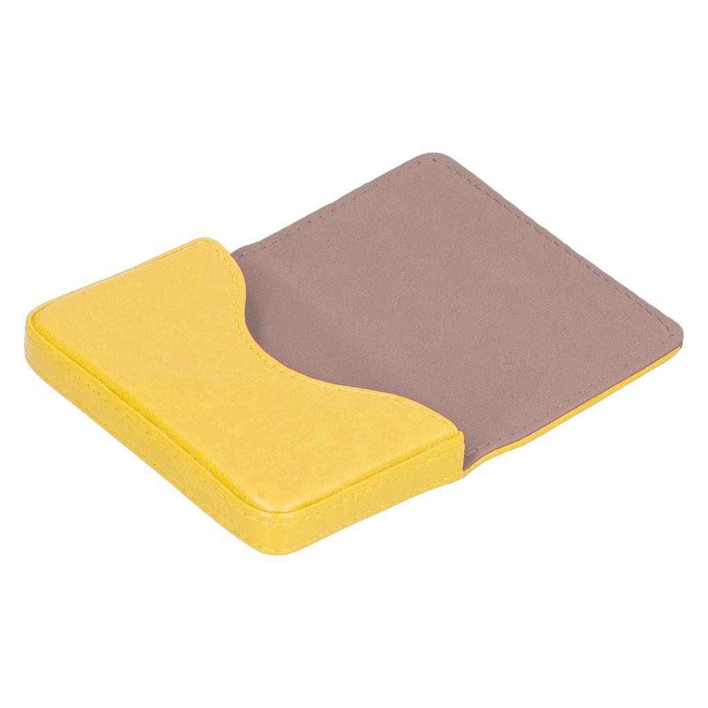 Visitenkartenetui mit Magnetschnalle, tragbarer Namenskartenhalter, Geschenk für Männer und Frauen, Gelb 001#