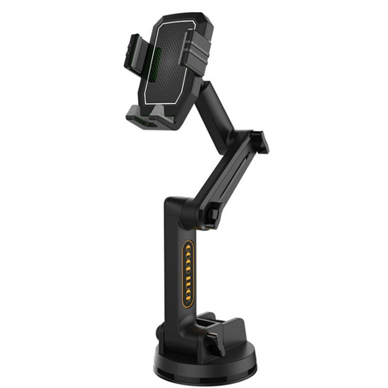

1pc Black Car Phone Mount – Suction Cup Type with Adjustable Height, Universal Cell Phone Bracket for Truck Dashboards